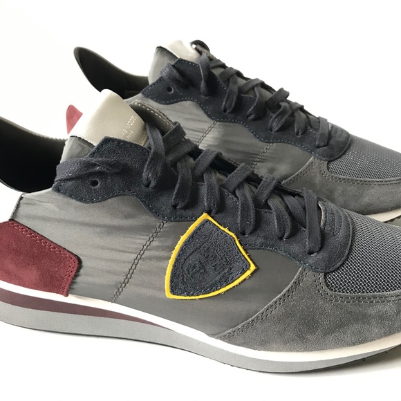 NIB Philippe Model Trpx Mondial City Sneakers Shoes Mens 44 10 Gray Low Tops NWT main image 8